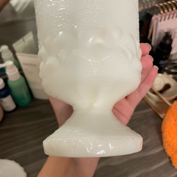 Milk glass vine compote - Picture 7 of 7